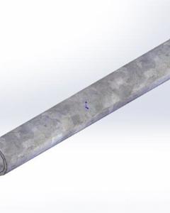 Pipe 26,9x2,6, L200mm galv.